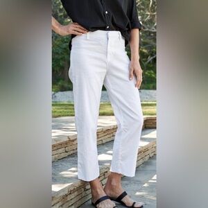 Frank & Eileen Kinsale White Italian Performance Linen Pant White Size 8